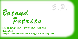 botond petrits business card